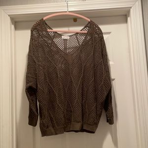 Loose Knit/Fishnet Boho Sweater